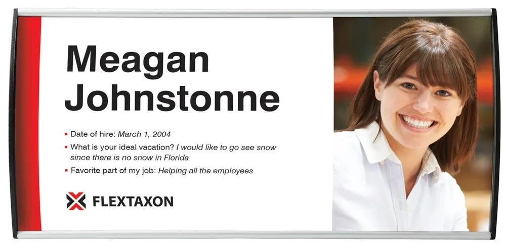 AccuformNMC HFN137 Personalized Name Plates, Cubicle Mounting Pin, 2/Pk