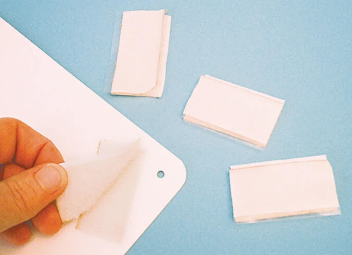 AccuformNMC HFN143 Sign Fasteners, Hook & Loop Tape Strips, 1" x 2" , 4/Pk