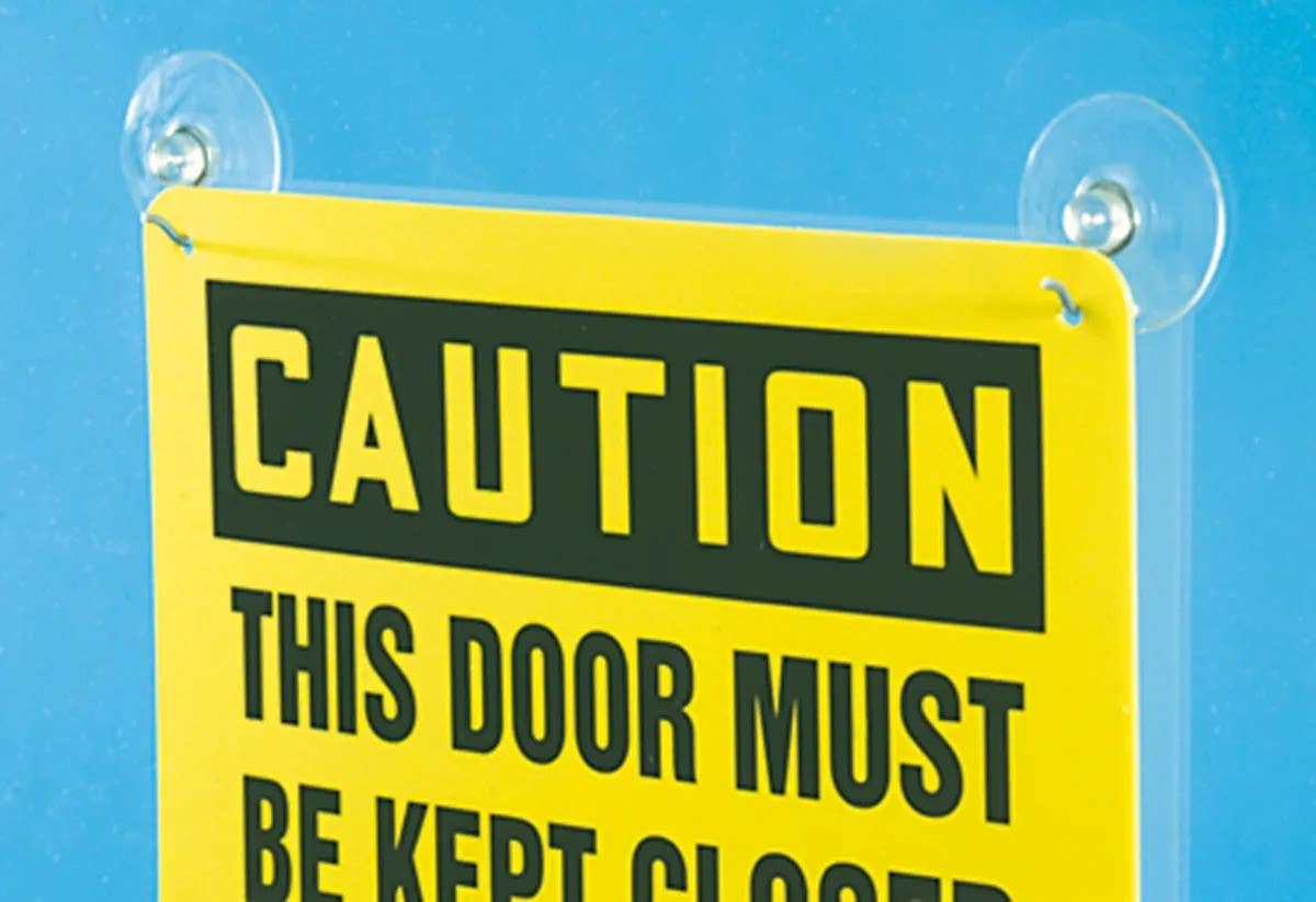 AccuformNMC HFN154 Sign Fasteners, Clear Vinyl Cups