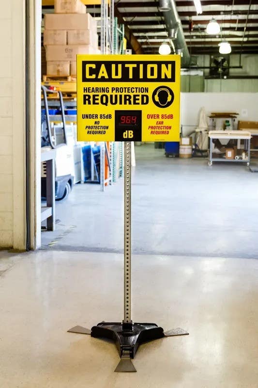 AccuformNMC HSP82 Decibel Meter Versatile Sign Stand