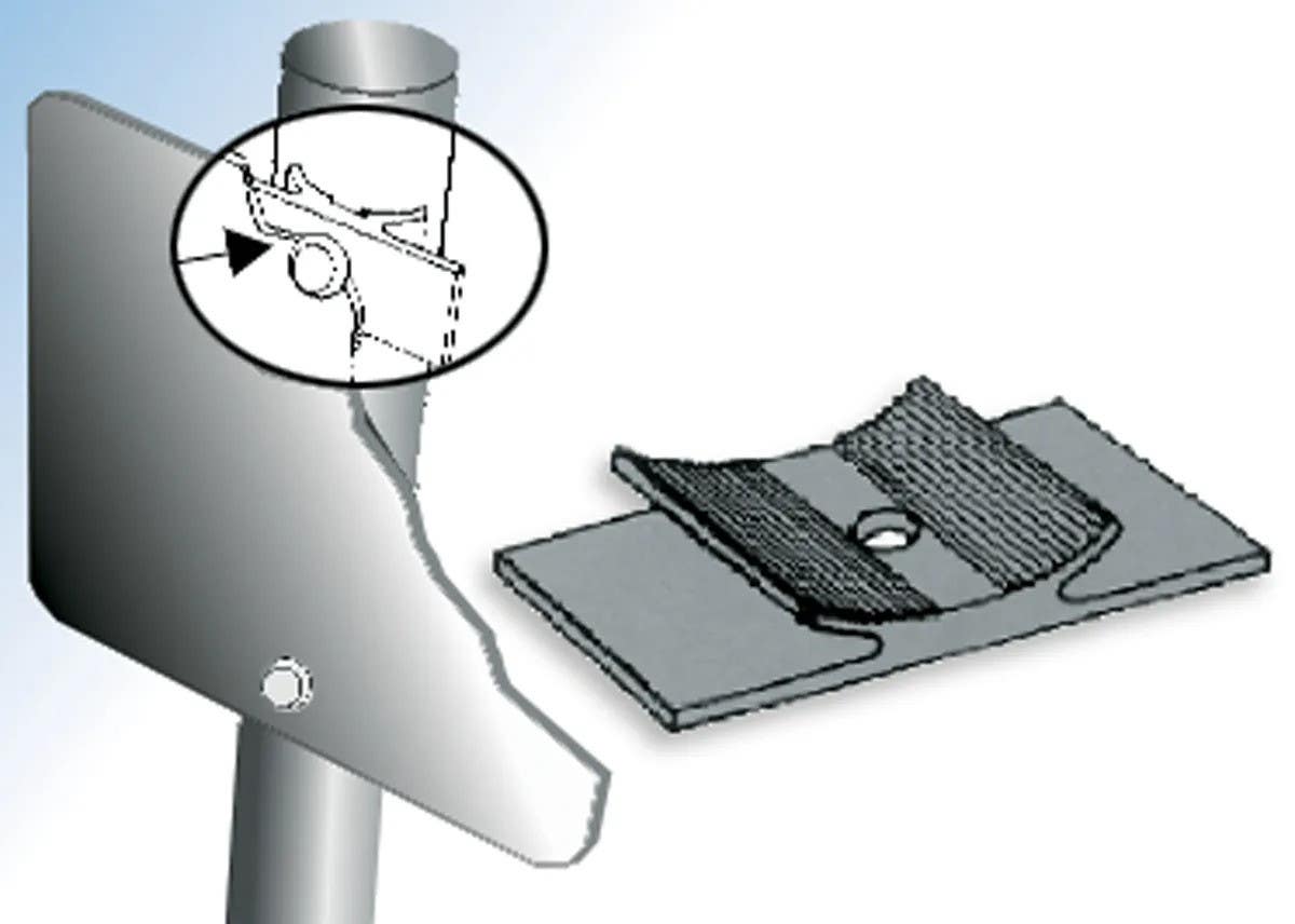 AccuformNMC HSR130 Sign Saddle Plate Bracket, 1-3/16" x 3"