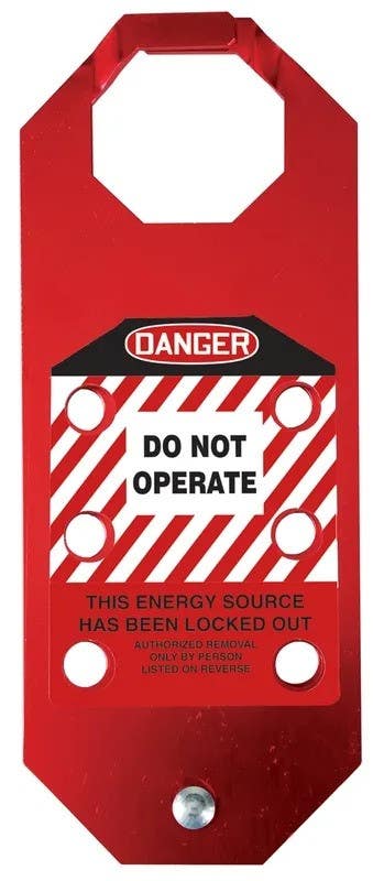 AccuformNMC KDH641 Stopout, OSHA Danger Aluma-Tag Hasps, Do Not Operate