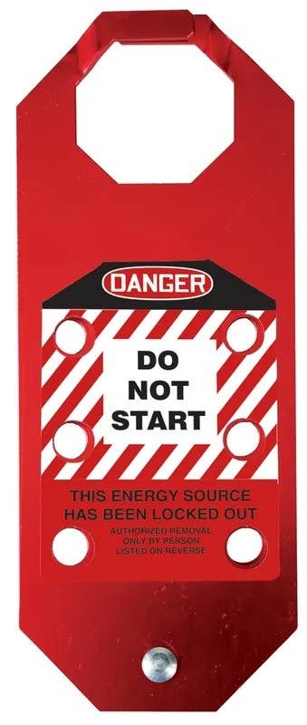 AccuformNMC KDH647 Stopout, OSHA Danger Aluma-Tag Hasps, Do Not Start
