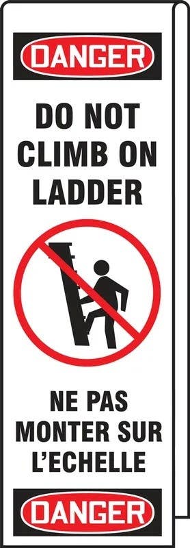AccuformNMC KLB765 Ladder Shield, OSHA Danger Wrap, Do Not Climb On Ladder