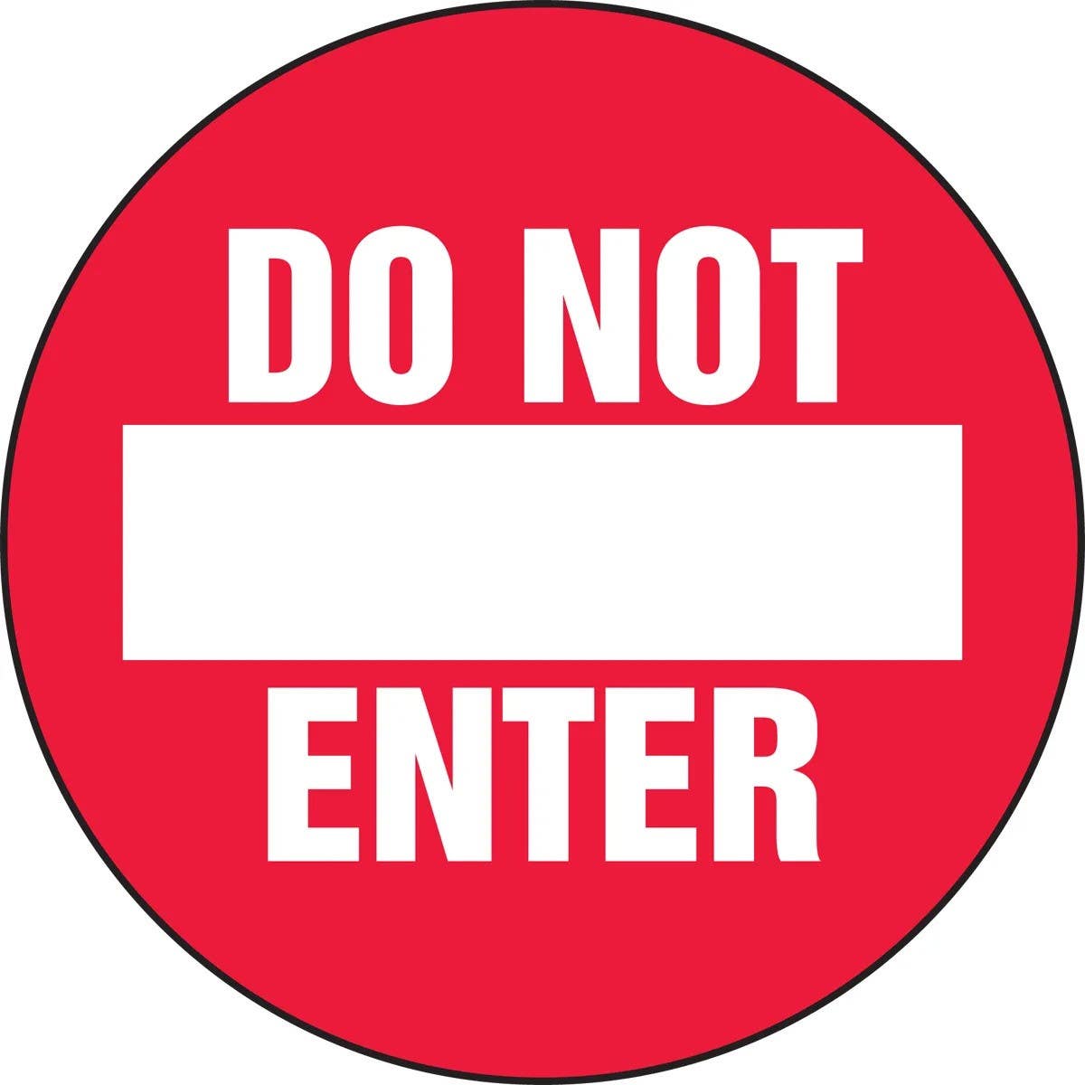 AccuformNMC LADM501XVE Safety Label, Do Not Enter, Adhesive Dura Vinyl, 6" x 6"