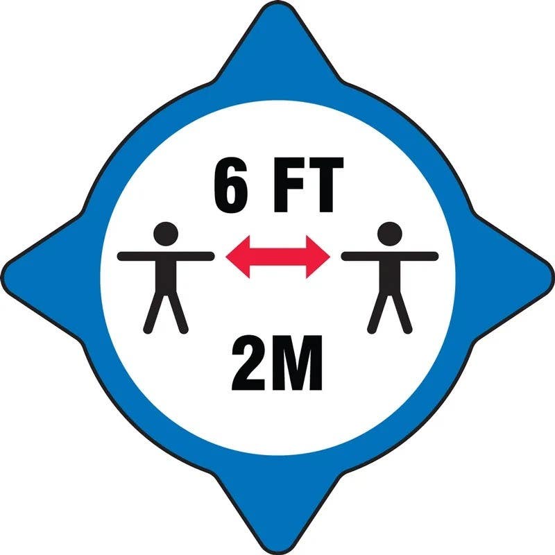 AccuformNMC LADM5 Safety Label, 6 Ft 2M, Adhesive Vinyl, 5/Pk