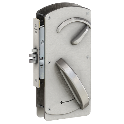 Schlage HSLR Crescent-Style Ligature Resistant Trim On L-Series Mortise Chassis