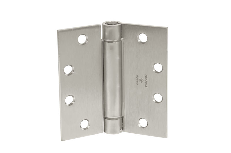 McKinney 1552 Stainless Steel Standard Weight Spring Hinge, Finish-Dull Stainless Steel
