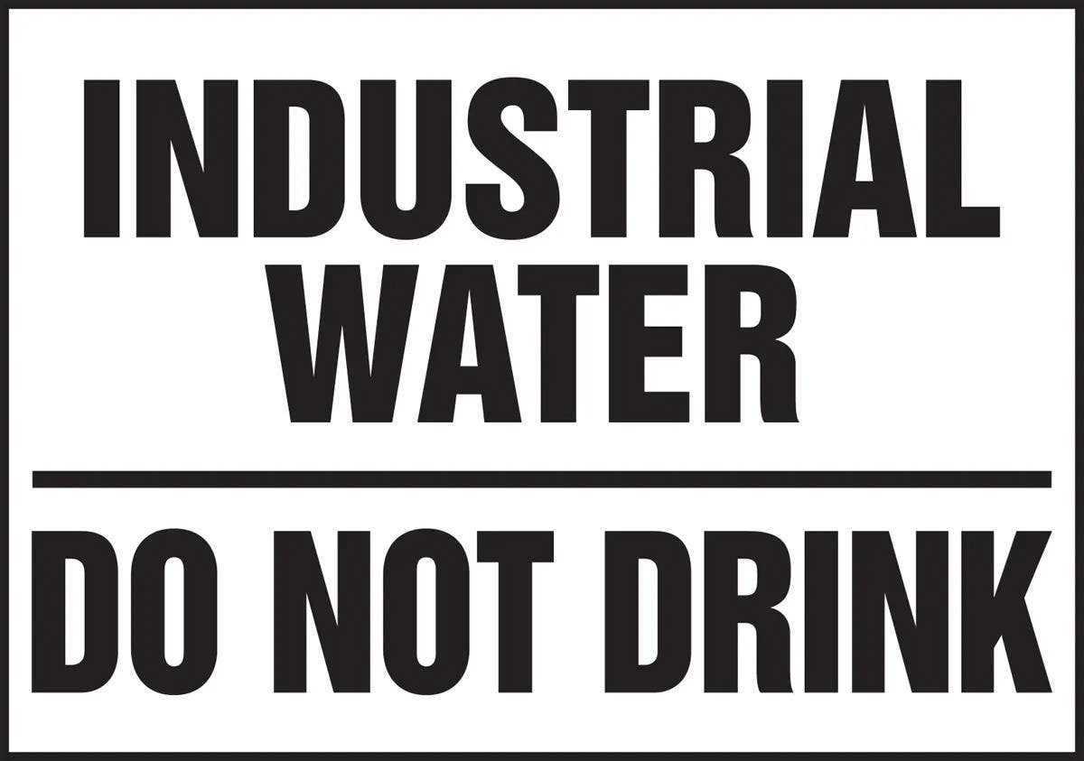 AccuformNMC LCAW509VSP Industrial Water Safety Label, Do Not Drink, Adhesive Vinyl, 3-1/2" H x 5" W, 5/Pk