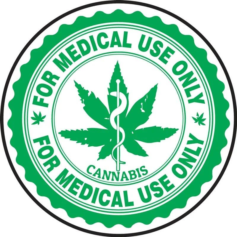 AccuformNMC LCAW51 Cannabis Prescription Label, For Medical Use Only, Adhesive Vinyl, 1000/Roll