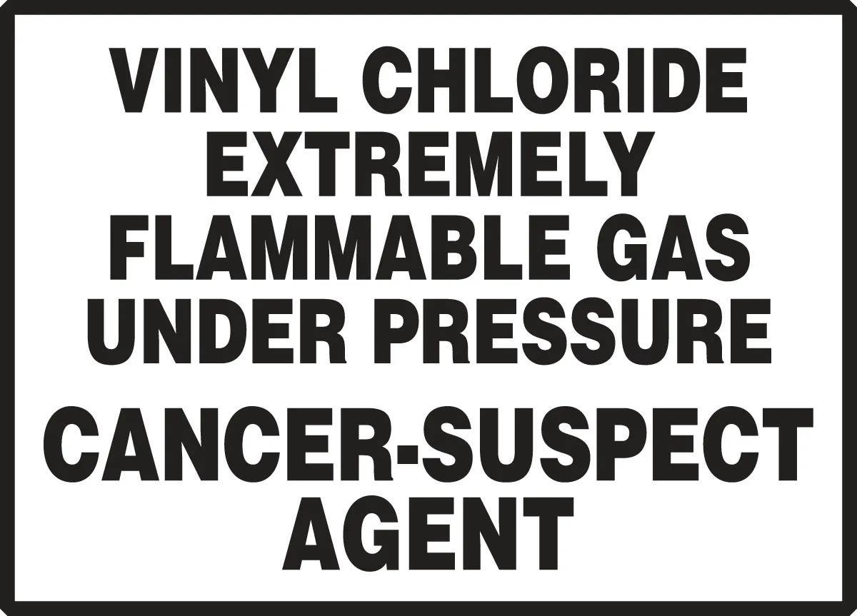 AccuformNMC LCAW535VSP Safety Label, Vinyl Chloride Extremely Flammable Gas Under Pressure…, Adhesive Vinyl, 5/Pk
