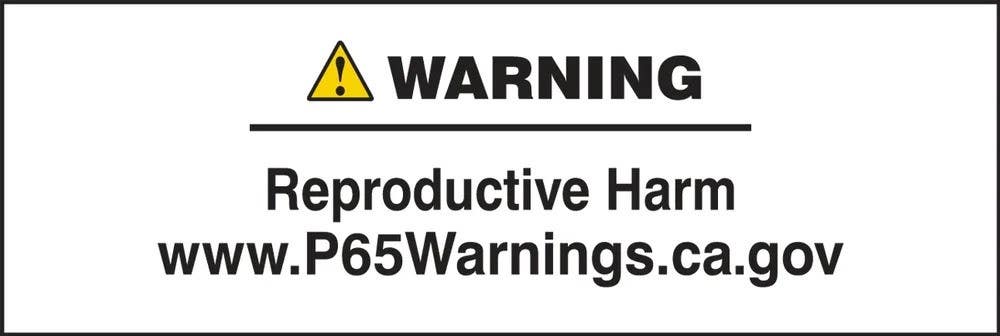 AccuformNMC LCAW621 Prop 65 Label, Reproductive Harm, .5" H x 1.5" W, 1000/Roll