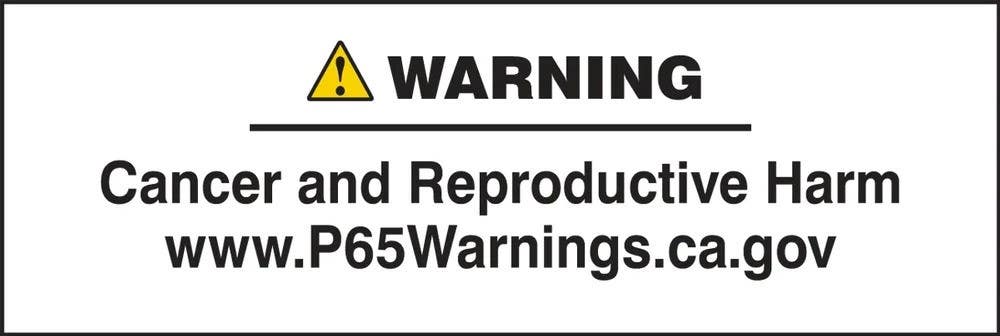 AccuformNMC LCAW622 Prop 65 Consumer Product Exposure Label, Cancer And Reproductive Harm, .5" H x 1.5" W, 1000/Roll