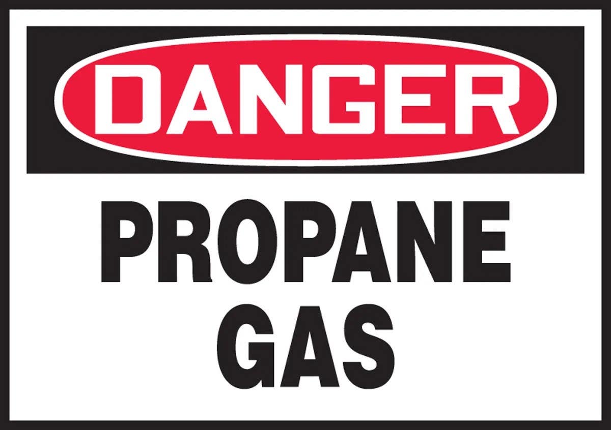 AccuformNMC LCHL161VSP OSHA Danger Safety Label, Propane Gas, Adhesive Vinyl, 3-1/2" H x 5" W, 5/Pk