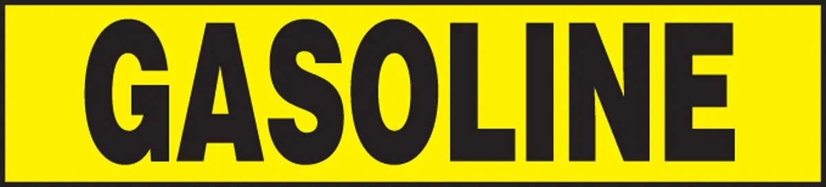 AccuformNMC LCHL505 Safety Label, Gasoline, Adhesive Dura-Vinyl, 2" H x 9" W