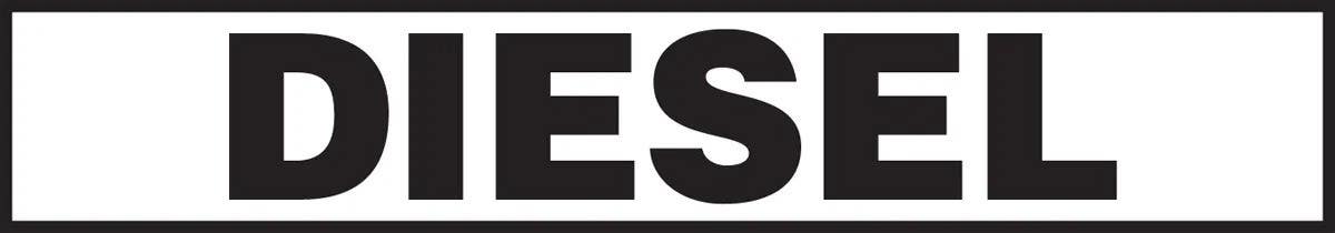 AccuformNMC LCHL507 Safety Label, Diesel, Adhesive Dura-Vinyl, 1" H x 6" W