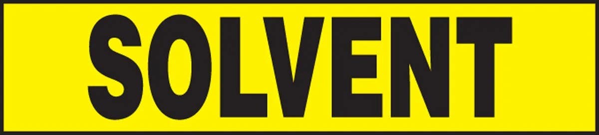 AccuformNMC LCHL519 Safety Label, Solvent, Adhesive Dura-Vinyl, 2" H x 9" W