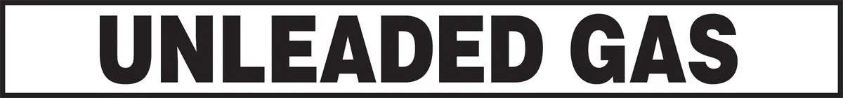 AccuformNMC LCHL523 Safety Label, Unleaded Gas, Adhesive Dura-Vinyl, 1" H x 9" W