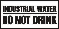 AccuformNMC LCHL531 Safety Label, Industrial Water, Do Not Drink, Adhesive Dura-Vinyl, 2" H x 4" W