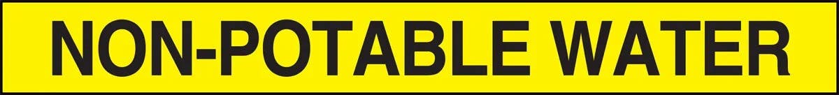 AccuformNMC LCHL535XVE Safety Label, Non-Potable Water, Adhesive Dura-Vinyl, 1" H x 9" W