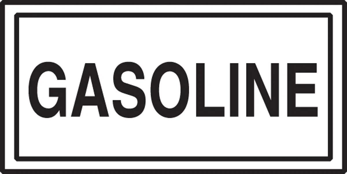AccuformNMC LCHL536 Safety Label, Gasoline, Adhesive Dura-Vinyl, 3" H x 7" W