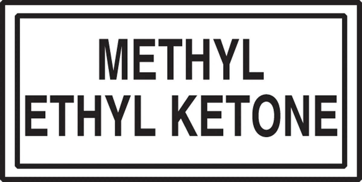 AccuformNMC LCHL544 Safety Label, Methyl Ethyl Ketone, Adhesive Dura-Vinyl, 3" H x 7" W