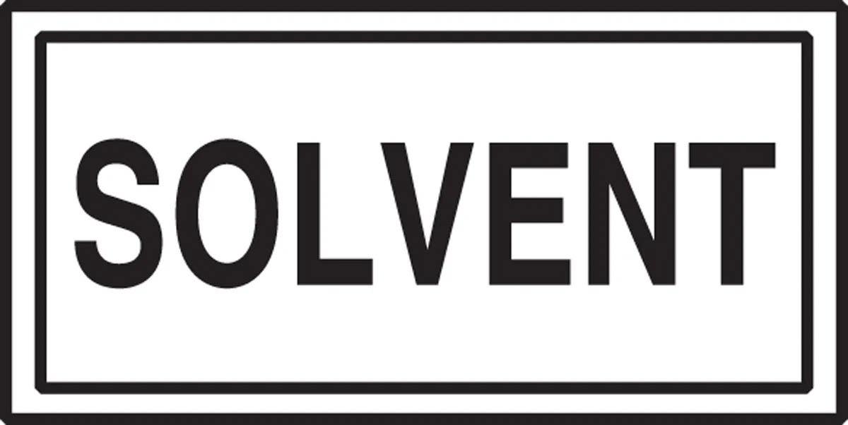 AccuformNMC LCHL550 Safety Label, Solvent, Adhesive Dura-Vinyl, 3" H x 7" W