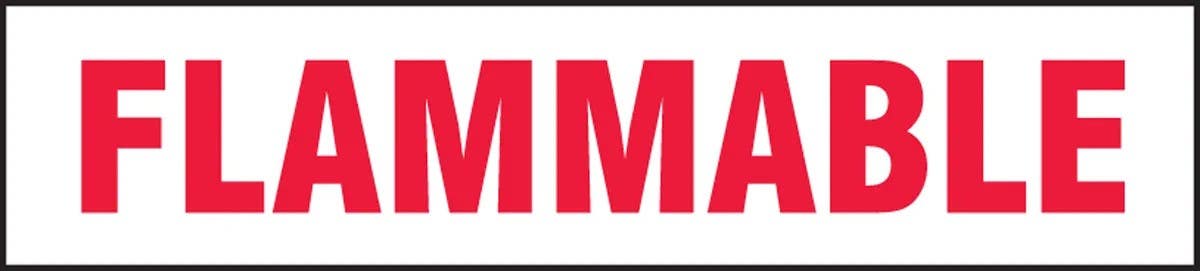 AccuformNMC LCHL573XVE Safety Label, Flammable, Adhesive Dura Vinyl, 2" H x 9" W