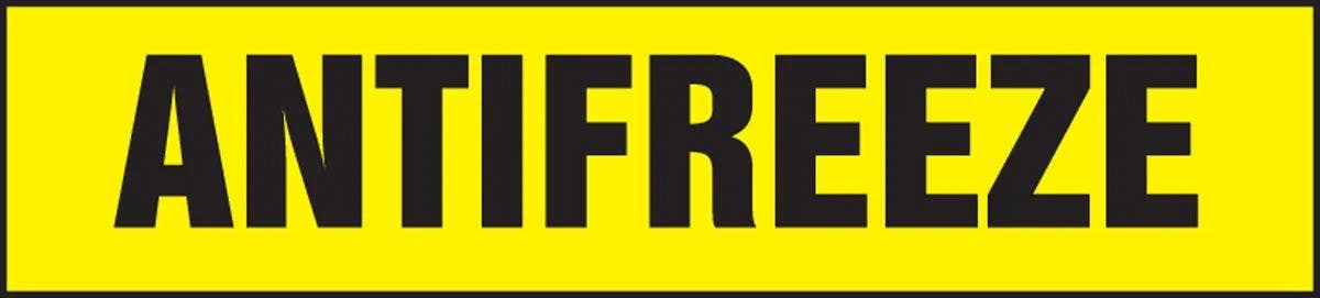 AccuformNMC LCHL579 Safety Label, Antifreeze, Adhesive Dura-Vinyl, 2" H x 9" W