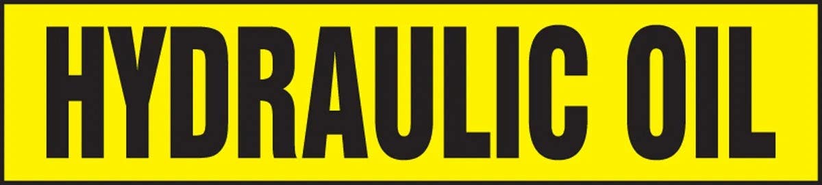 AccuformNMC LCHL588 Safety Label, Hydraulic Oil, Adhesive Dura-Vinyl, 2" H x 9" W