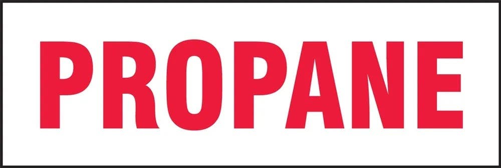 AccuformNMC LCPG501 Safety Label, Propane, Adhesive Dura-Vinyl, 6" H x 18" W