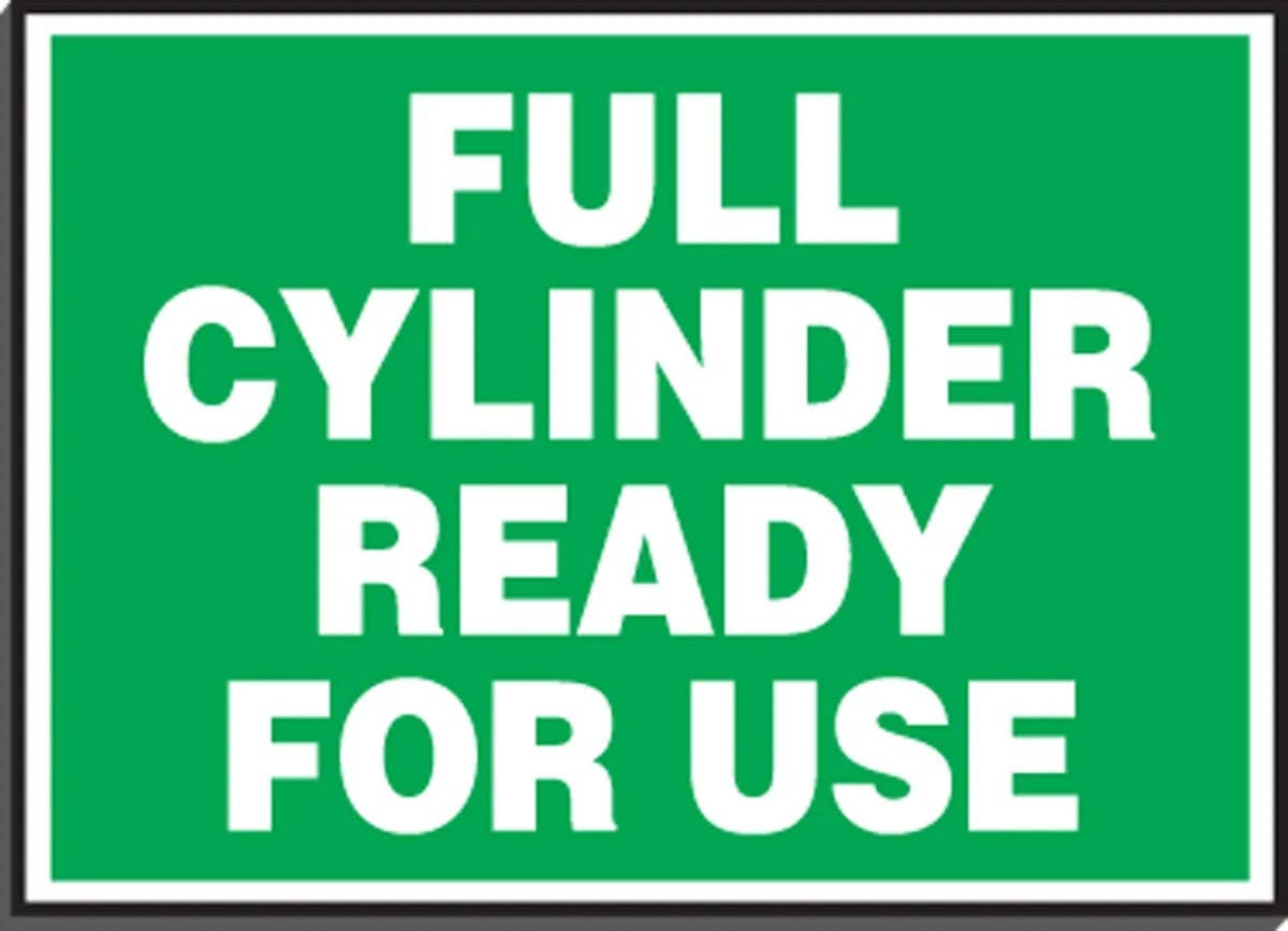 AccuformNMC LCPG509 Safety Label, Full Cylinder Ready For Use, Magnetic Vinyl, 5" H x 7" W