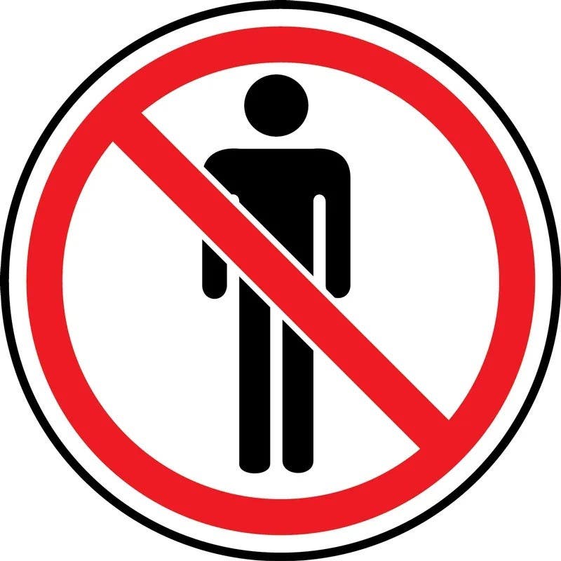 AccuformNMC LCSA5018 CSA Pictogram Label, No Entry, 8" (200mm)