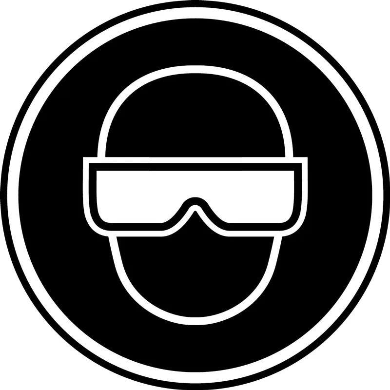 AccuformNMC LCSA5308 CSA Pictogram Label, Eye Protection (Graphic), 8" (200mm)