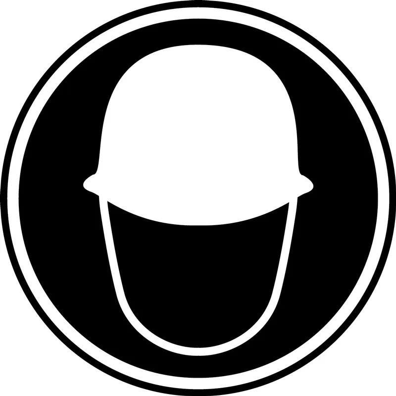 AccuformNMC LCSA5348 CSA Pictogram Label, Head Protection, 8" (200mm)