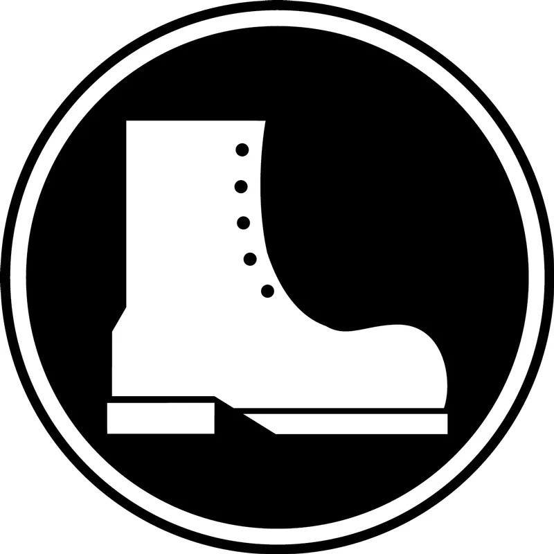 AccuformNMC LCSA5368 CSA Pictogram Label, Foot Protection, 8" (200mm)