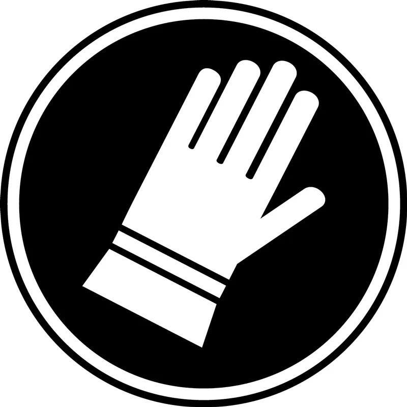AccuformNMC LCSA5408 CSA Pictogram Label, Hand Protection, 8" (200mm)