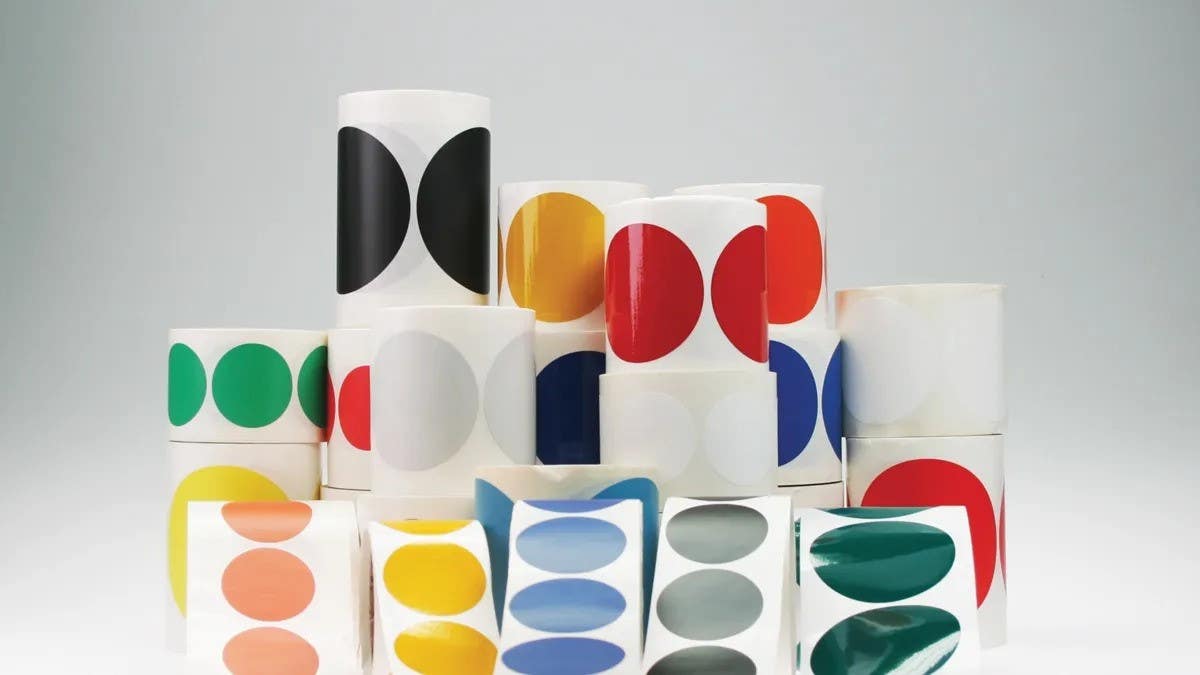 AccuformNMC LDT1 Blank Inventory Marking DOTs, 500/Roll