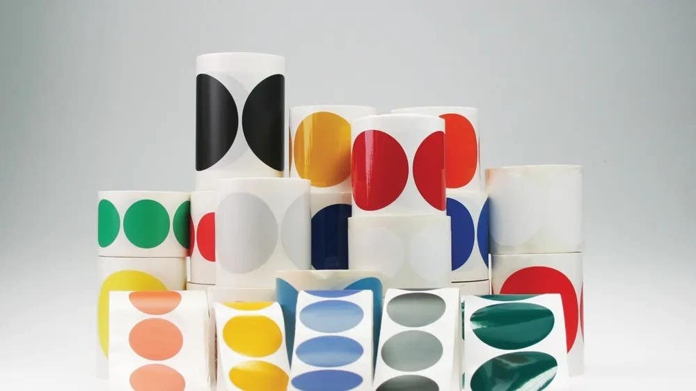 AccuformNMC LDT1 Blank Inventory Marking DOTs, 1000/Roll