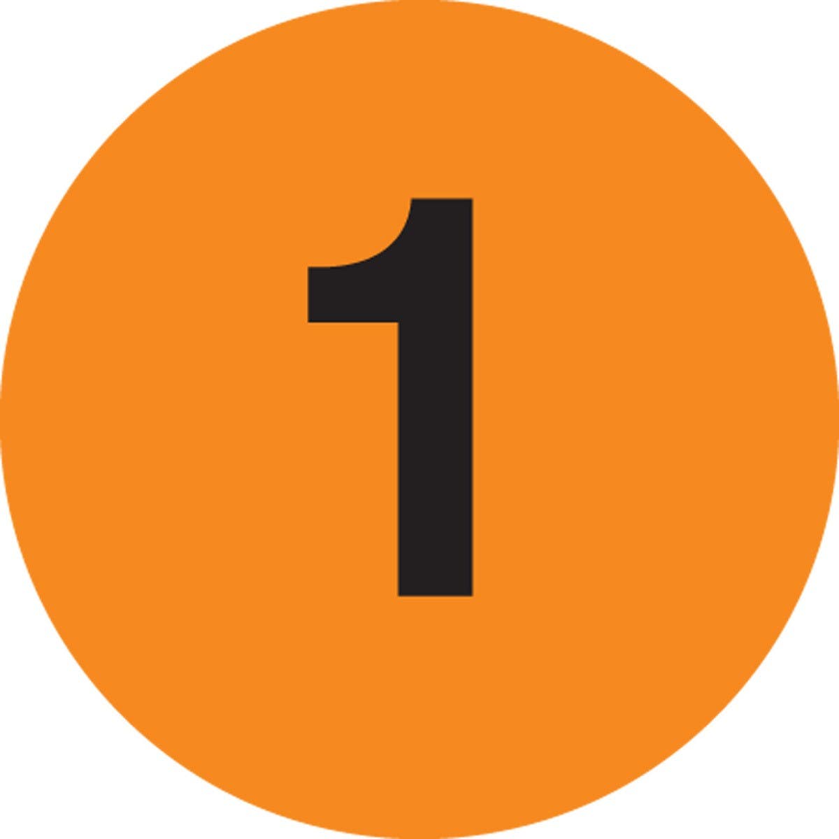 AccuformNMC LDT33 Preprinted Inventory Marking DOTs, Numbers, 500/Roll