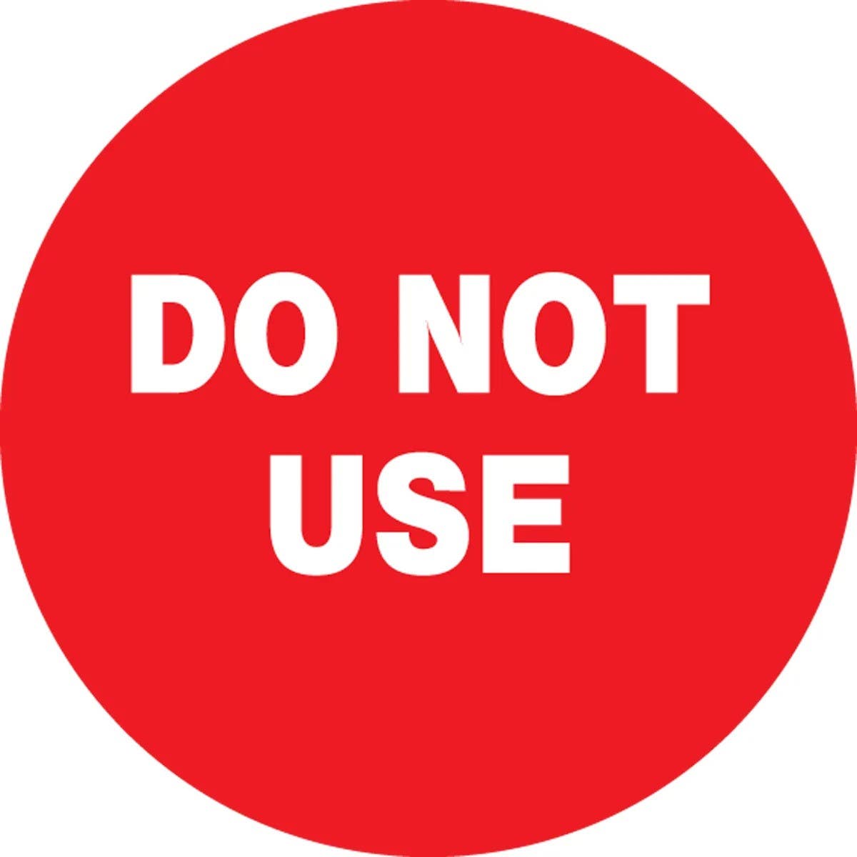 AccuformNMC LDT510 5S Marking DOTs, Do Not Use..., 1-1/2" Diameter, 500/Roll