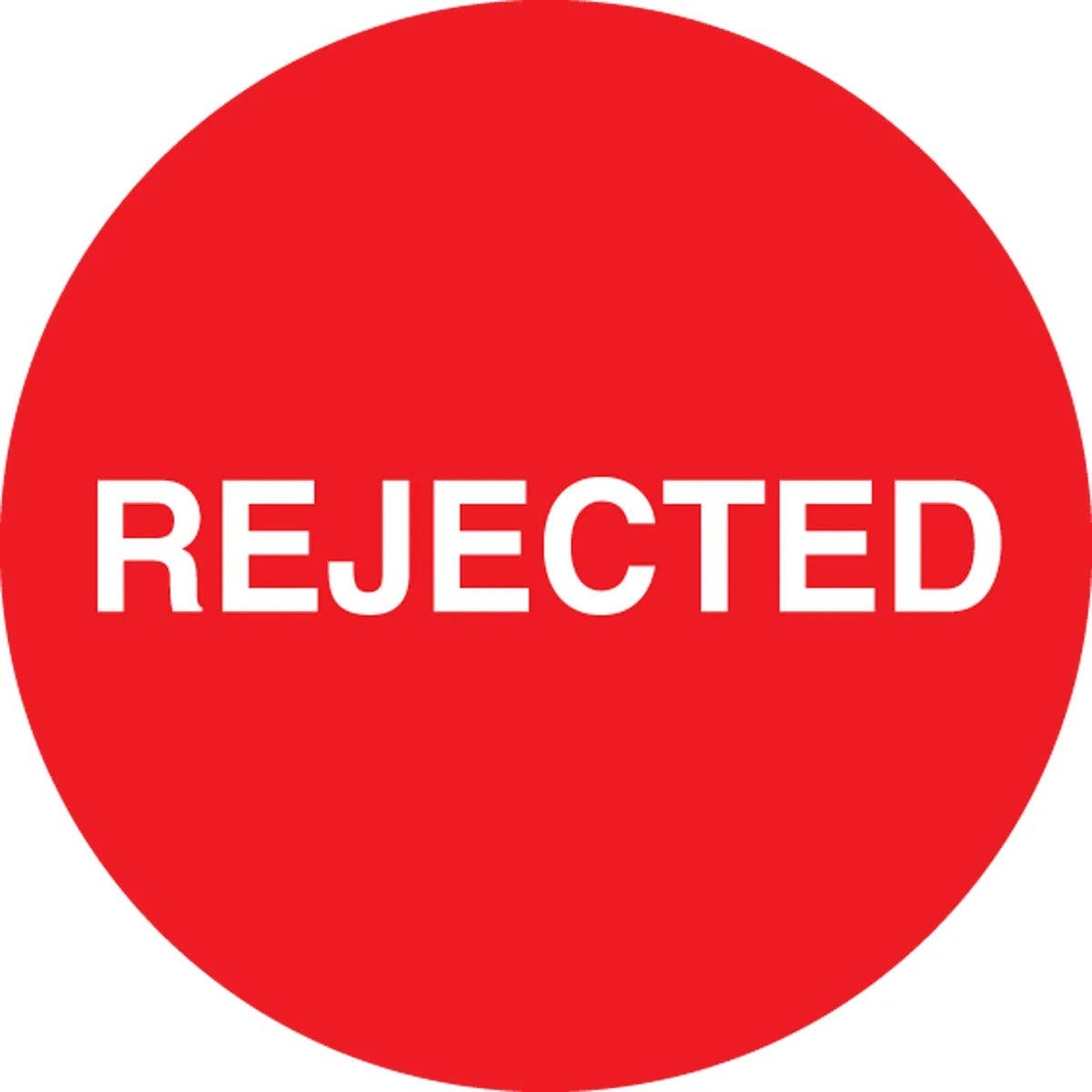 AccuformNMC LDT511 5S Marking DOTs, Rejected..., 1-1/2" Diameter, 500/Roll