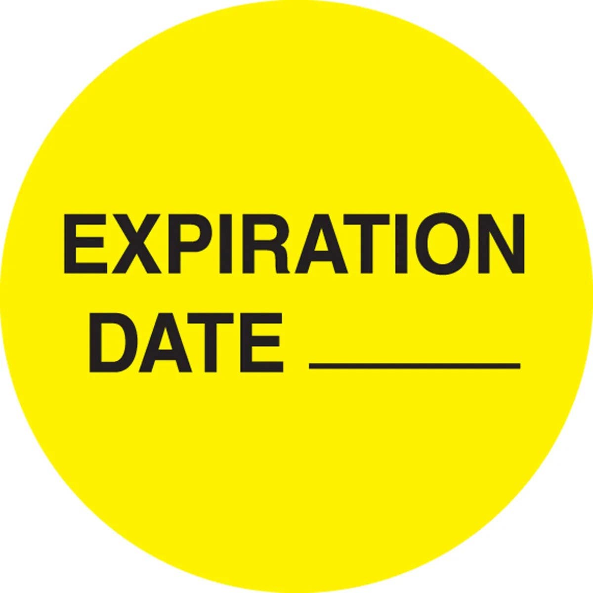 AccuformNMC LDT512 5S Marking DOTs, Expiration Date..., 1-1/2" Diameter, 500/Roll