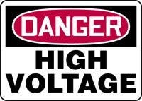 AccuformNMC LELC005 OSHA Danger Safety Label, High Voltage, Adhesive Dura-Vinyl, 3-1/2" H x 5" W
