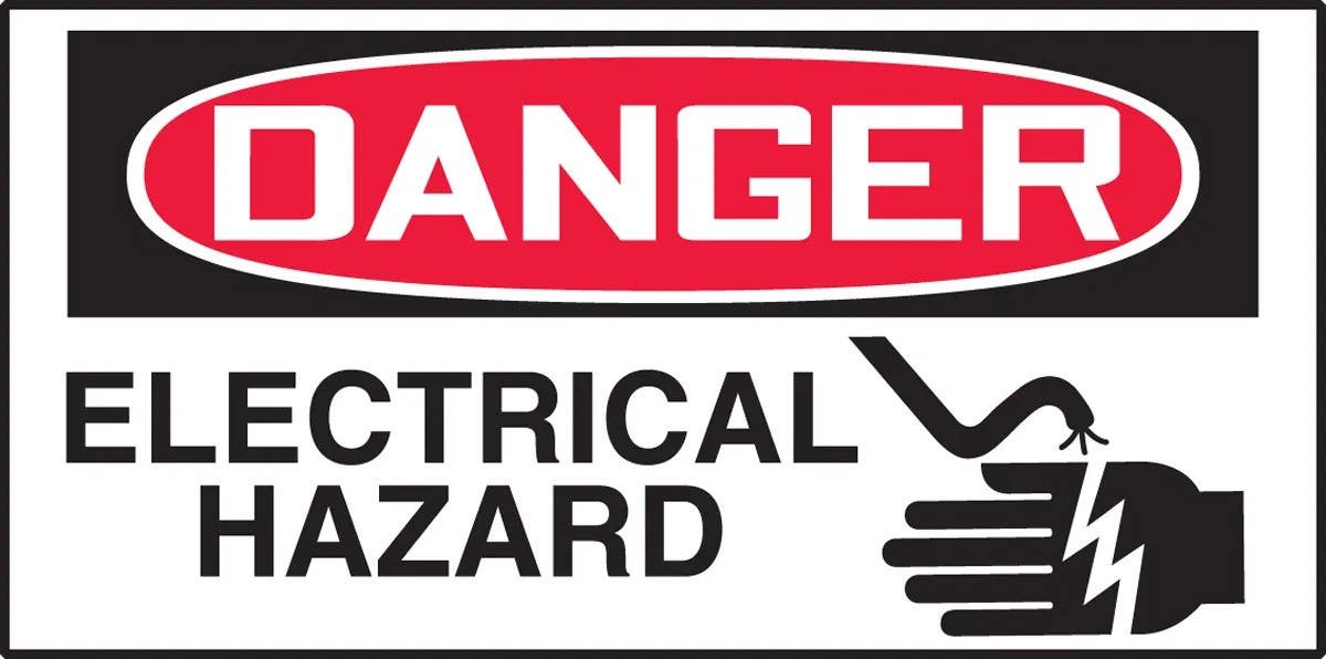 AccuformNMC LELC105VSP OSHA Danger Safety Label, Electrical Hazard, Adhesive Vinyl, 1-1/2" H x 3" W, 10/Pk