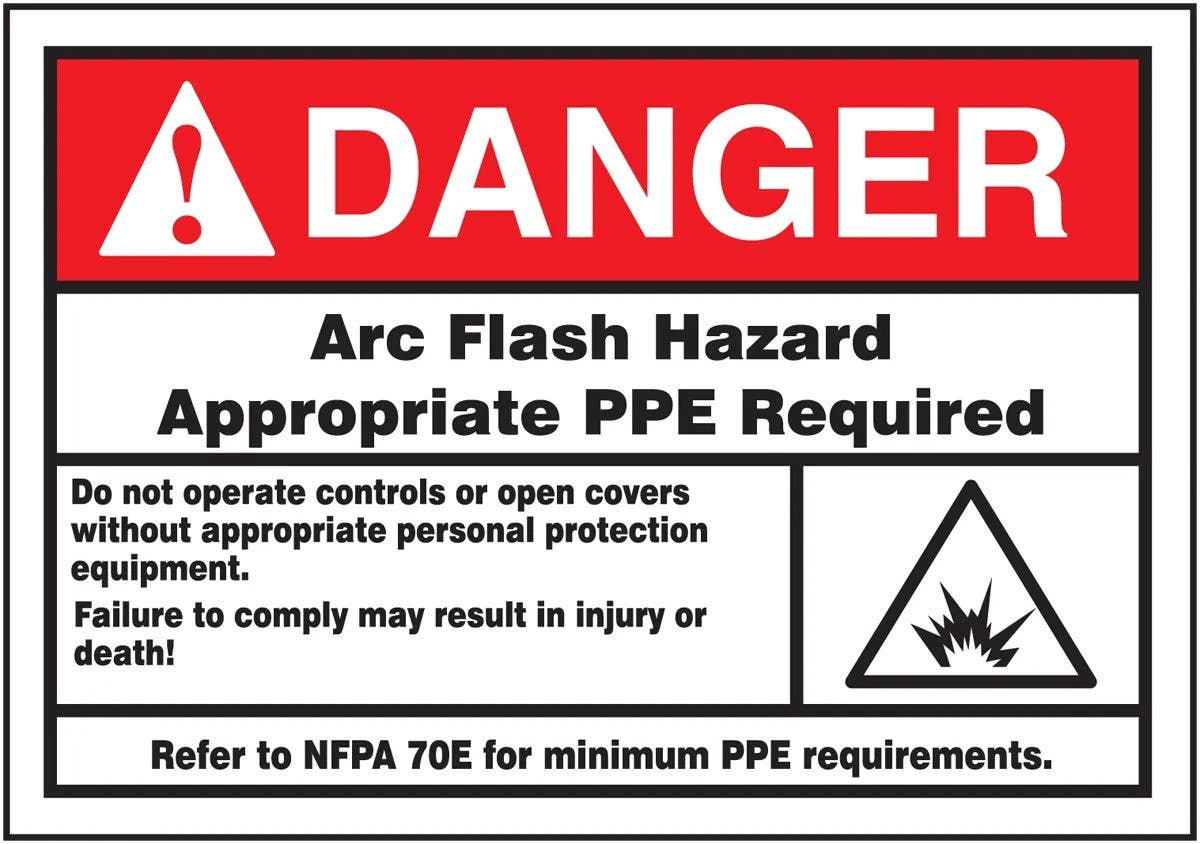 AccuformNMC LELC140 ANSI Danger Safety Label, Arc Flash Hazard..., Adhesive Dura-Vinyl, 3-1/2" H x 5" W