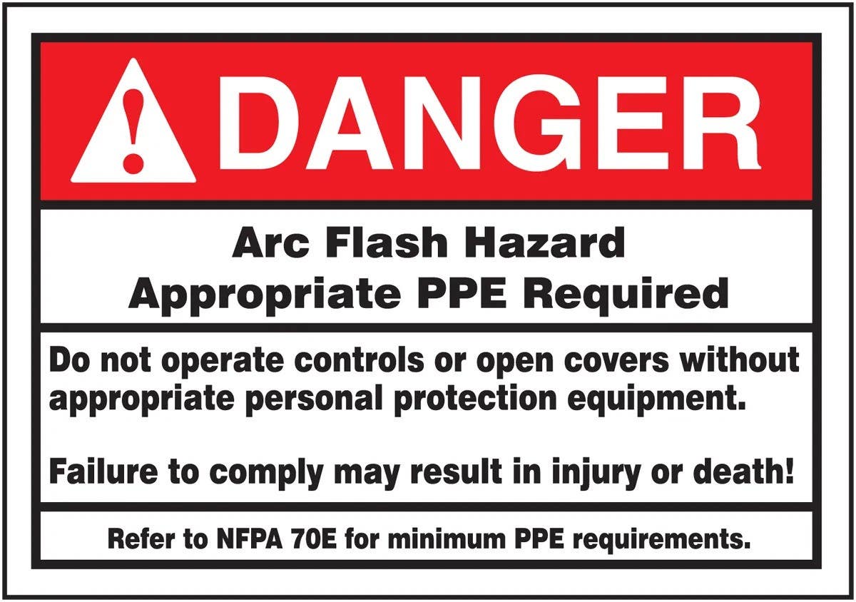 AccuformNMC LELC142 Arc Flash Label, Danger, Arc Flash Hazard..., Adhesive Dura-Vinyl, 3-1/2" H x 5" W