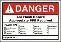 AccuformNMC LELC148 Arc Flash Label, Arc Flash Hazard..., Adhesive Dura-Vinyl, 3-1/2" H x 5" W
