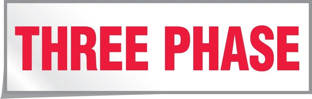 AccuformNMC LELC Electrical Safety Label, Three Phase, Adhesive Dura-Vinyl