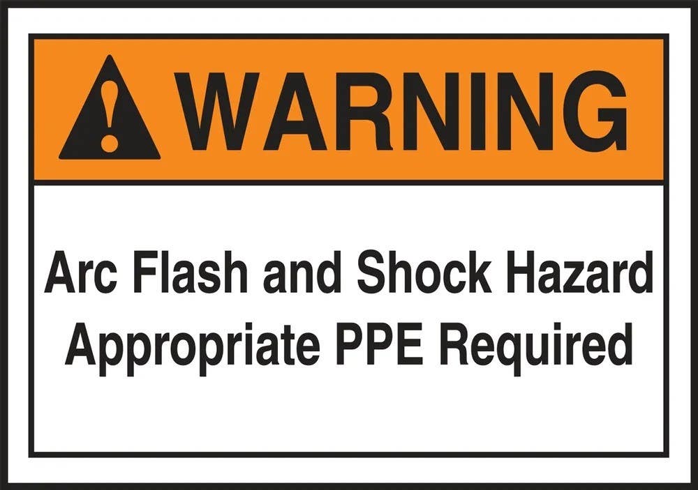 AccuformNMC LELC3 ANSI Warning Electrical Safety Label, Arc Flash And Shock Hazard…, Adhesive Dura-Vinyl